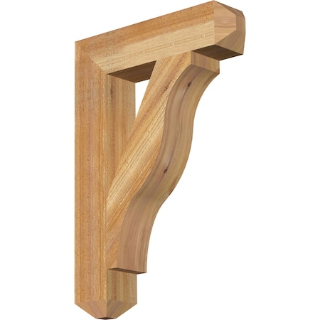Ekena Millwork Funston Craftsman Rough Sawn Bracket, Western Red Cedar, 4"W x 18"D x 26"H BKT04X18X26FST04RWR